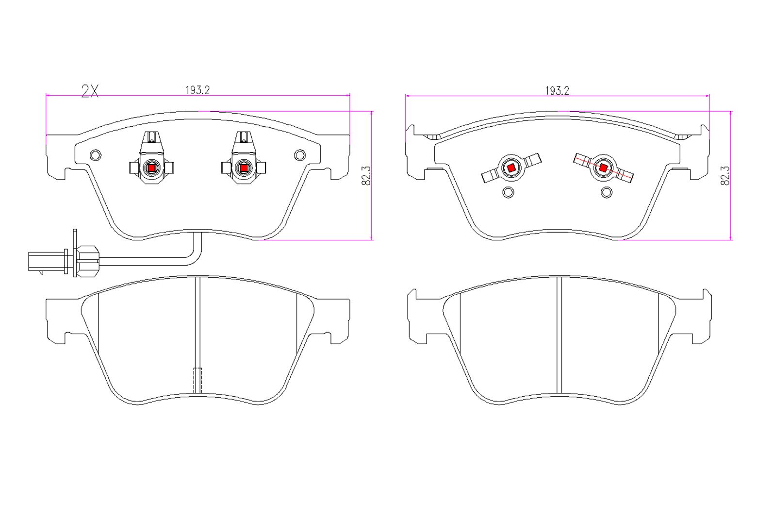 BOGAP A8210311 Brake Pad Set, Disc Brake | ML Performance Car Parts
