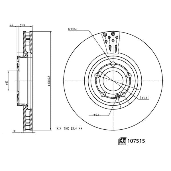 FEBI BILSTEIN FE107515 Brake Disc