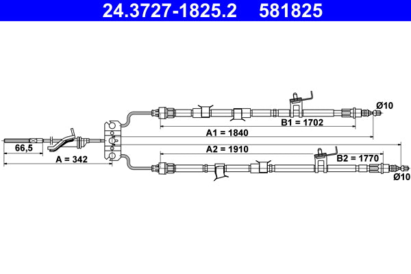 BOSCH 1987482589 Parking Brake Cable Pull