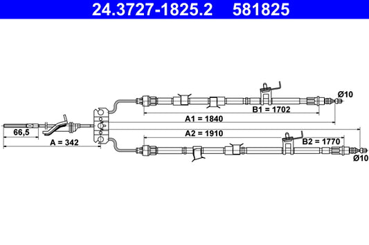 BOSCH 1987482589 Parking Brake Cable Pull
