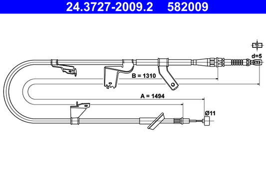 BOSCH 1987477968 Parking Brake Cable Pull