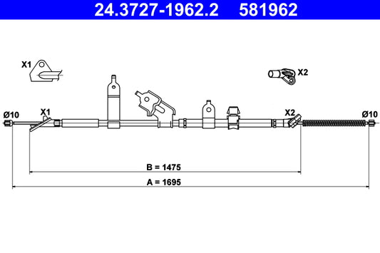 BOSCH 1987482168 Parking Brake Cable Pull