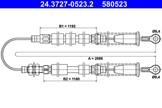 BOSCH 1987477621 Parking Brake Cable Pull