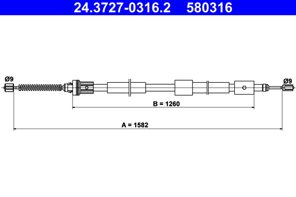 BOSCH 1987477690 Parking Brake Cable Pull