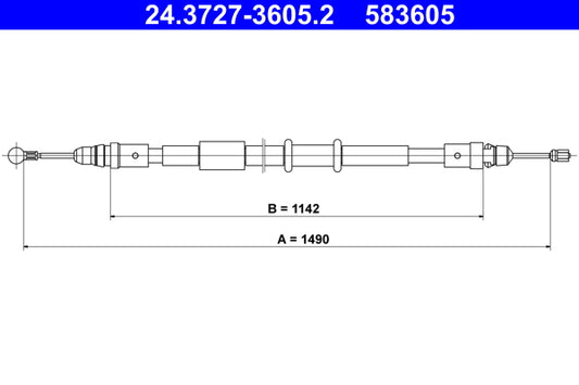 BOSCH 1987477658 Parking Brake Cable Pull