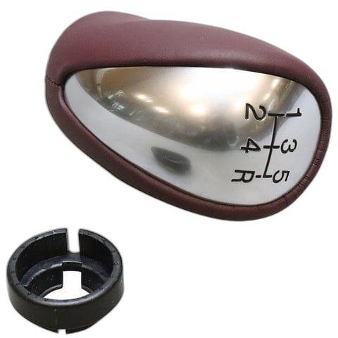 GENUINE FORD 1571936 FIESTA GEAR LEVER KNOB RED LEATHER AND ALUMINIUM DESIGN