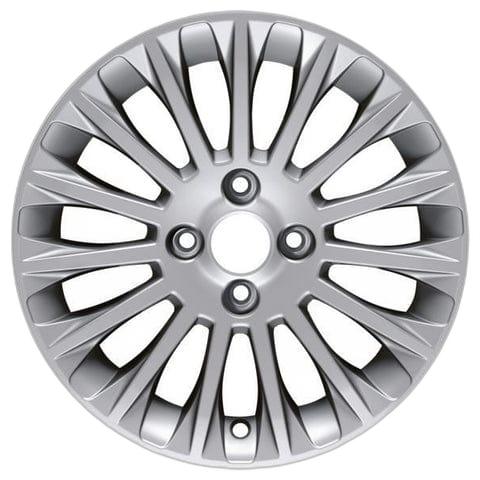 GENUINE FORD 2238220 x4 SET OF 4 FIESTA ALLOY WHEEL 16" 15-SPOKE DESIGN, SILVER 09/2008 - 10/2012