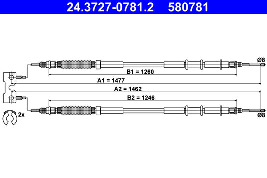 BOSCH 1987482126 Parking Brake Cable Pull
