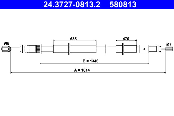 BOSCH 1987482136 Parking Brake Cable Pull