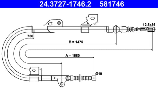 BOSCH 1987482082 Parking Brake Cable Pull