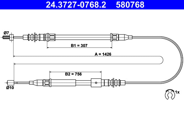 BOSCH 1987477994 Parking Brake Cable Pull