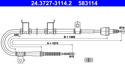 BOSCH 1987482062 Parking Brake Cable Pull