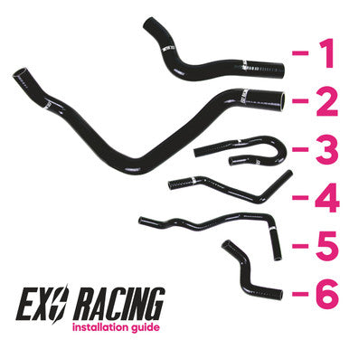 Exoracing Silicone Hose Kit For Honda Civic B16 B18 6pc