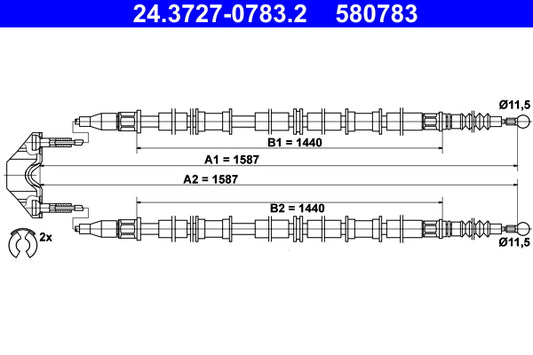 BOSCH 1987477743 Parking Brake Cable Pull
