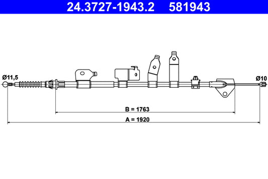 BOSCH 1987477989 Parking Brake Cable Pull