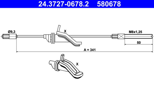 BOSCH 1987482264 Parking Brake Cable Pull