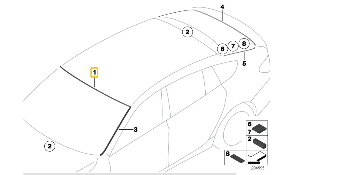Genuine BMW 51317199794 Top Windshield Cover Mounting (Inc. 520d, 530d 155kW & 528i)