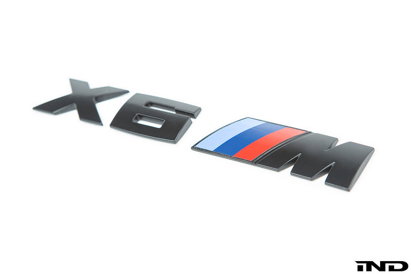 IND E71 X6M Painted Trunk Emblem