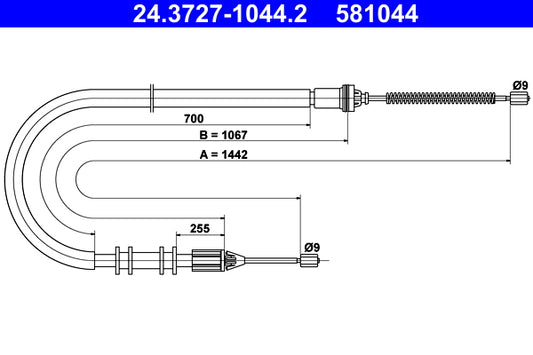BOSCH 1987477438 Parking Brake Cable Pull