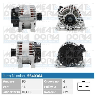 MEAT & DORIA MD5540364 Alternator