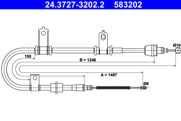 BOSCH 1987482372 Parking Brake Cable Pull