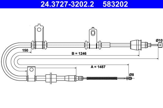 BOSCH 1987482372 Parking Brake Cable Pull