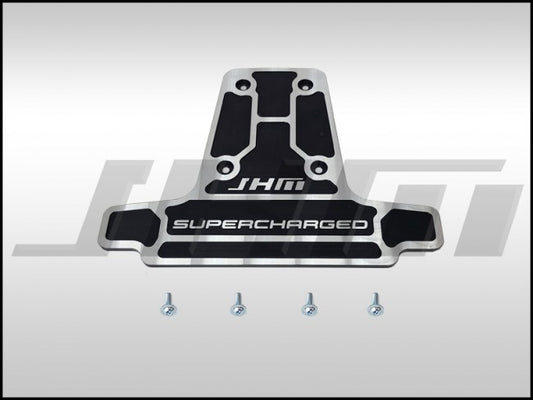 JHM JHM-06E103927K-BKM Supercharger Plate - Replaces factory cover - Billet (JHM) BLACK MILLED for B8 S4-S5 Q5-SQ5 C7 A6-A7 D4 A8 and 4L Q7 3.0T