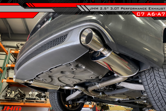 JHM JHM-C7A6730TCBE Exhaust - - 2.5" Performance Cat-back for C7 A6-A7 3.0T (2012-2014)