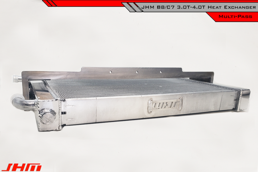 JHM JHM-PMPHX30T40T-SILVER Heat Exchanger Kit (SILVER CORE) Bolt-On - Performance Multi-Pass (JHM) for Audi B8-B8.5 S4-S5-Q5-SQ5 and C7-C7.5 A6-A7-S6-S7 3.0T-4.0T