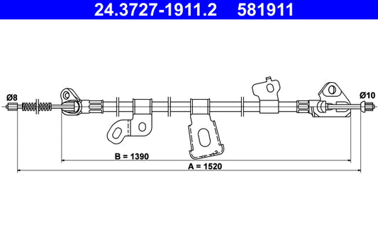 BOSCH 1987482260 Parking Brake Cable Pull