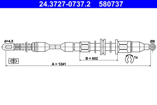 BOSCH 1987482458 Parking Brake Cable Pull
