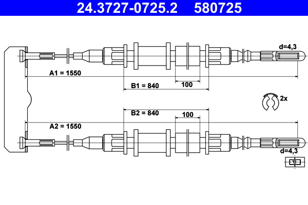 BOSCH 1987482002 Parking Brake Cable Pull