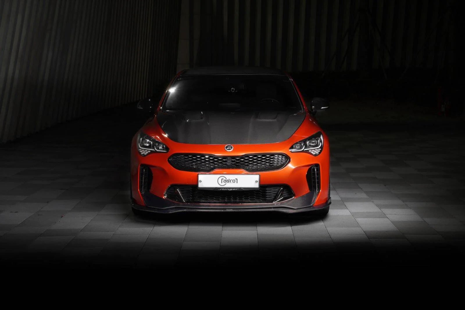 Adro KIA STINGER CARBON FIBRE FRONT LIP V2 (2018+)