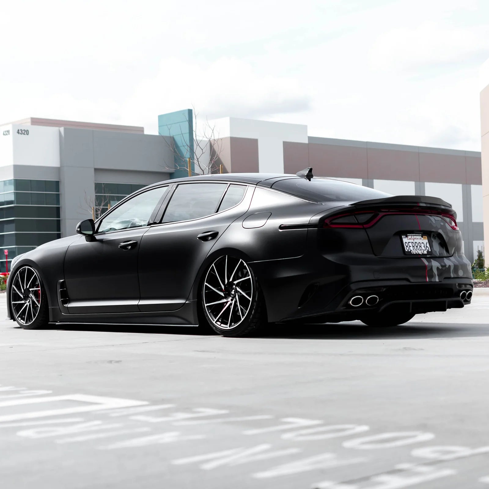 Adro A12A30-1502 KIA STINGER CARBON FIBRE REAR TRUNK LIP SPOILER V2 (2018+)