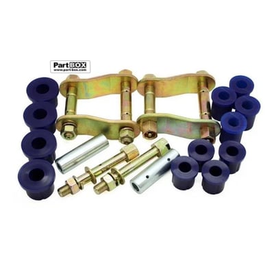 SuperPro KIT077SK Rear Axle Leaf Spring - Bushing and Greaseable Shackle/Pin Kit