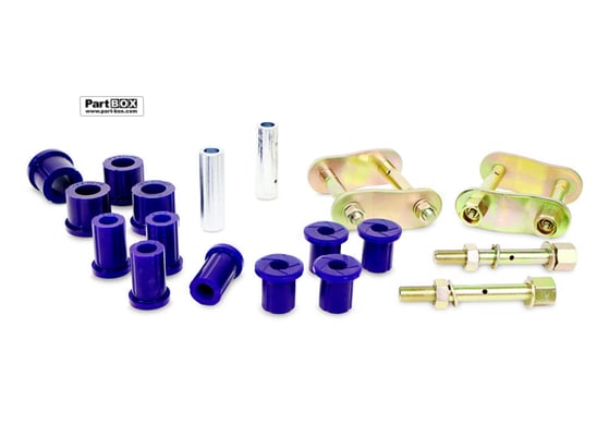 SuperPro KIT083SK Rear Axle Leaf Spring - Bushing and Greaseable Shackle/Pin Kit Mitsubishi Triton 1996-2006