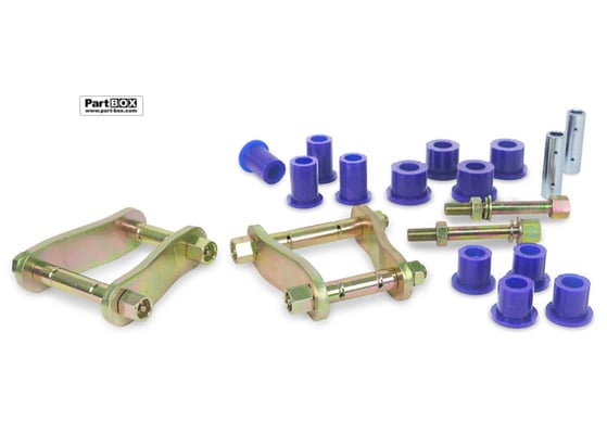 SuperPro KIT096SK Rear Leaf Spring - Bushing and Greaseable Shackle/Pin Kit - Toyota Hilux 2005-2015