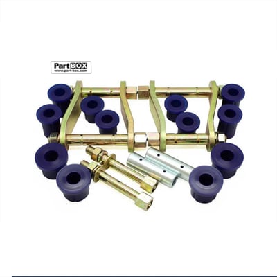 SuperPro KIT096SK Rear Leaf Spring - Bushing and Greaseable Shackle/Pin Kit - Toyota Hilux 2005-2015