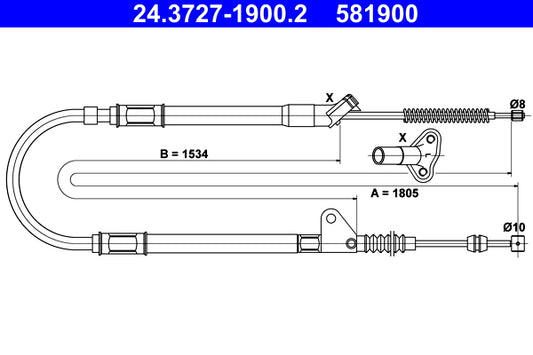 BOSCH 1987477843 Parking Brake Cable Pull