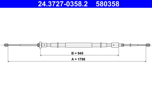 BOSCH 1987482124 Parking Brake Cable Pull