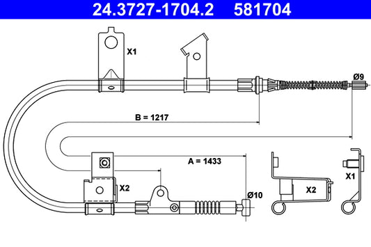 BOSCH 1987482385 Parking Brake Cable Pull