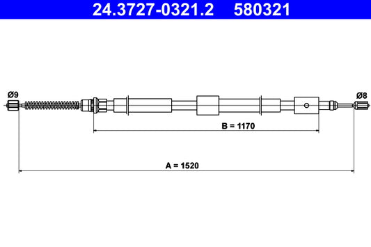 BOSCH 1987477774 Parking Brake Cable Pull