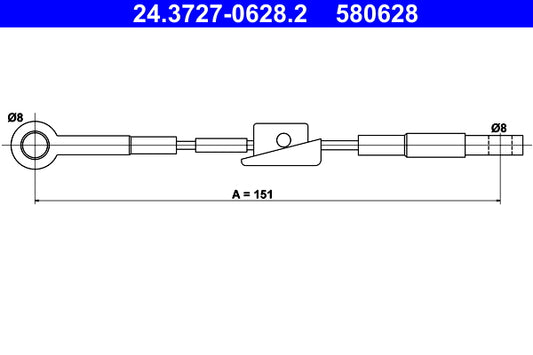 BOSCH 1987477646 Parking Brake Cable Pull