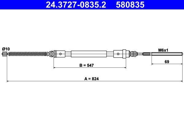 BOSCH 1987477627 Parking Brake Cable Pull