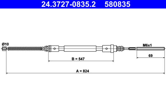 BOSCH 1987477627 Parking Brake Cable Pull