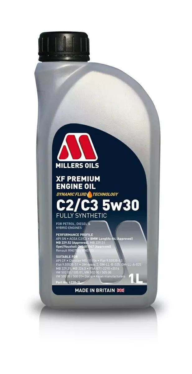 Millers Oils 6230 XF Premium C2/C3 5W-30 Fully Synthetic Engine Oil