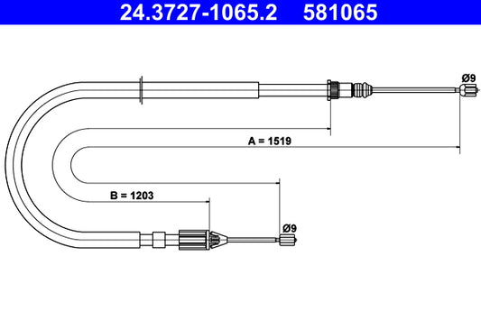 BOSCH 1987482106 Parking Brake Cable Pull