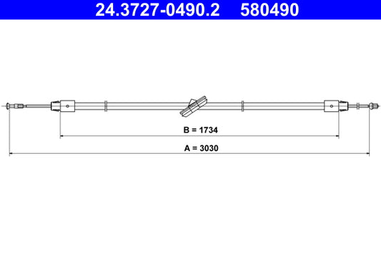 BOSCH 1987477660 Parking Brake Cable Pull