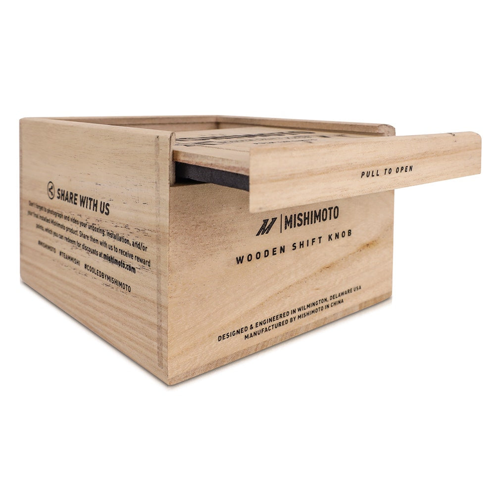 Mishimoto MMSK-WD-T Tall Steel Core Wood Shift Knob
