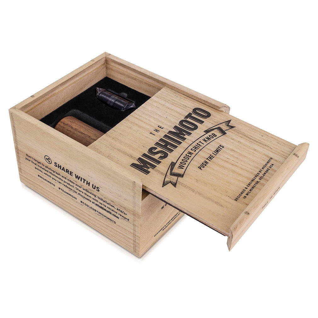 Mishimoto MMSK-WD-T Tall Steel Core Wood Shift Knob